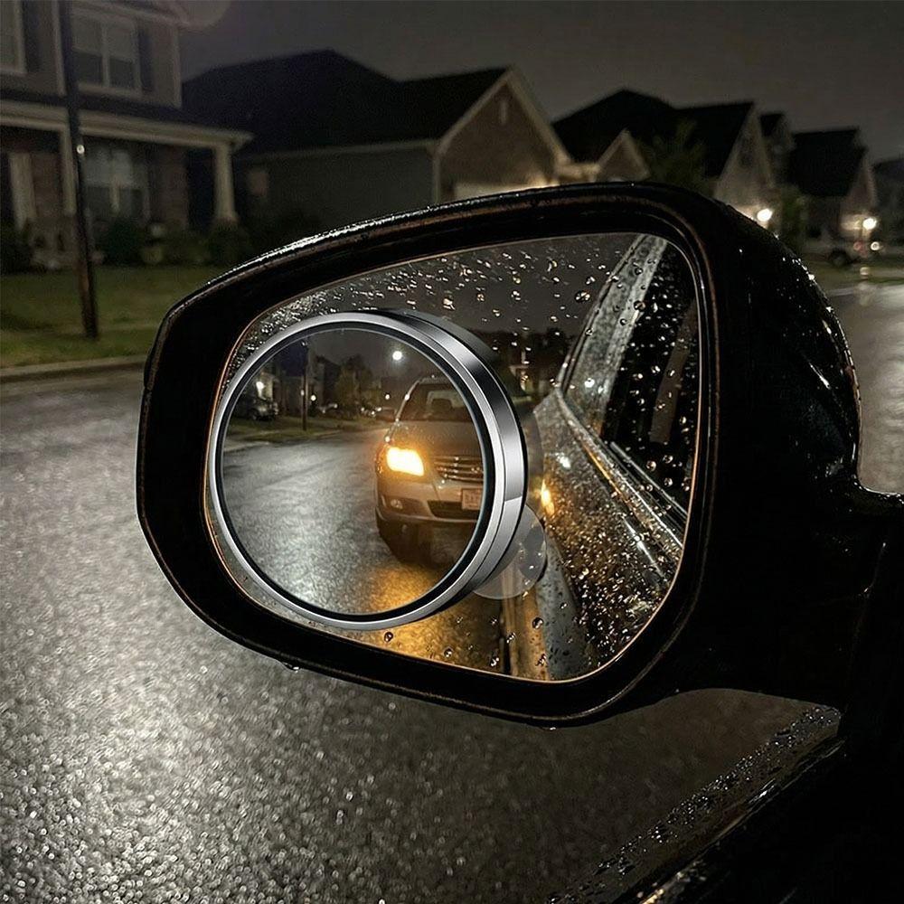 2pcs 360 Degree Adjustable Blind Spot Mirror Universal Fit Wide Angle Mirror Driving Safety
