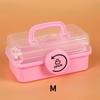 Portable Multifunctional Plastic Storage Box with Three Adjustable Layers, Suitable for Storing and Organizing DIY Crafts