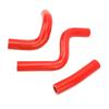 3PCS Silicone Radiator Coolant Hose Pipe Kit Stable Connection Leak Proof Heat Resistant Fit For KX80 KX85 KX100 Red