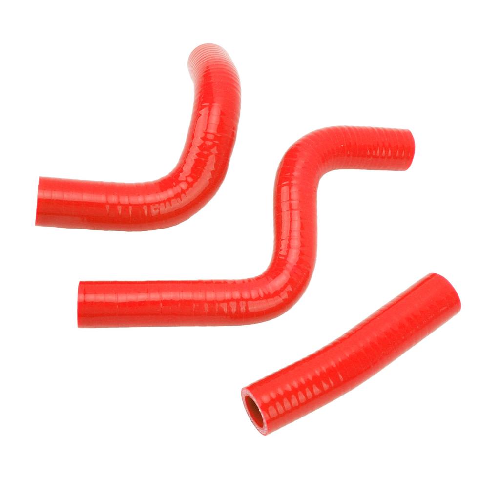 3PCS Silicone Radiator Coolant Hose Pipe Kit Stable Connection Leak Proof Heat Resistant Fit For KX80 KX85 KX100 Red