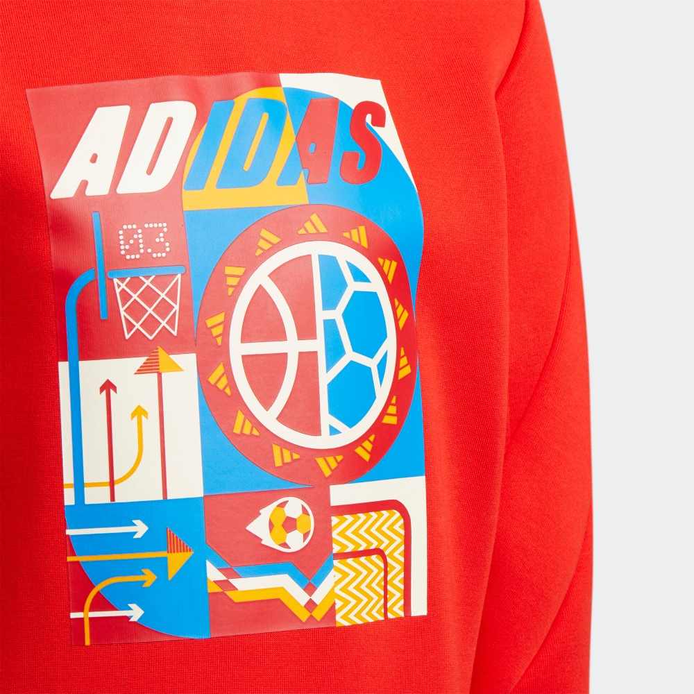 adidas Толстовка Ярко-красная Детская HD9978