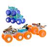 Hot Wheels Набор Monster Truck Transporter, игрушечная мини-машинка, 4 шт., для детей от 3 лет и старше, HYJ29, синий/оранжевый