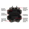 2E2300 Double Convolute Airbags for Truck/Bus/Trailer Heavy-Duty Pneumatic Suspension 113-137mm Adjustable 1/2-14NPT&3/8-16UNC