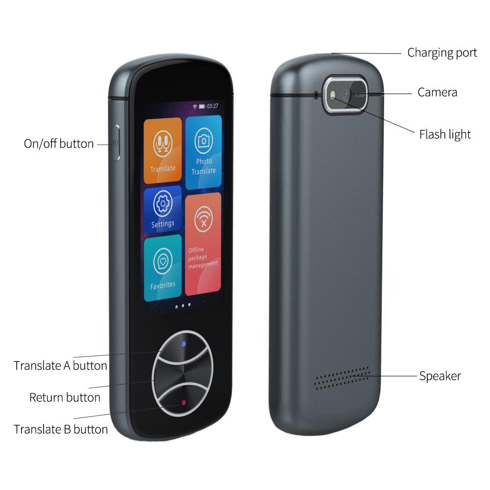 Умный переводчик V10 Поддержка онлайн/офлайн/перевод фотографий 3-дюймовый сенсорный экран из алюминиевого сплава