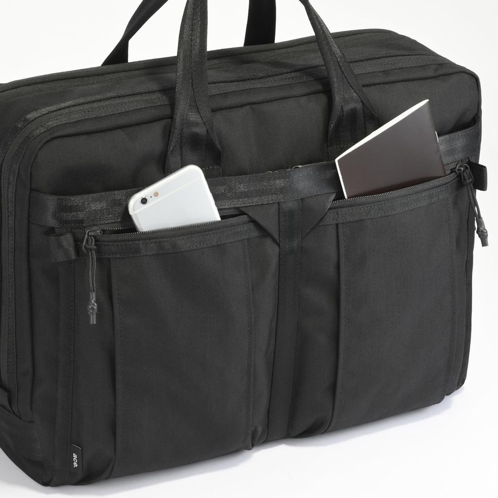 Business 2 Air B4 Может вмещать расширение емкости на дюйм Настройка функции Плечевой ремень Подходит для бизнеса 19 Черный [Ace Gene] Сумка, Мужская, Отделения,