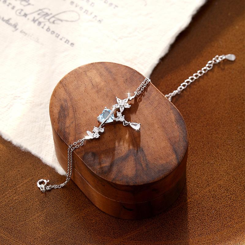 S925 Sterling Silver Star Butterfly Bracelet Natural Original Stone Fashion Korean Style Minimalist High Sense Forest Style Hand Jewelry For Women