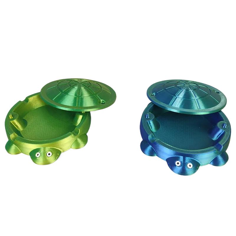 3D-Printed Turtle Sandbox With Lid Turtle Jewelry Storage Box Turtle Decor Turtle Ornaments Attract Wealth And Good Fortune Gift