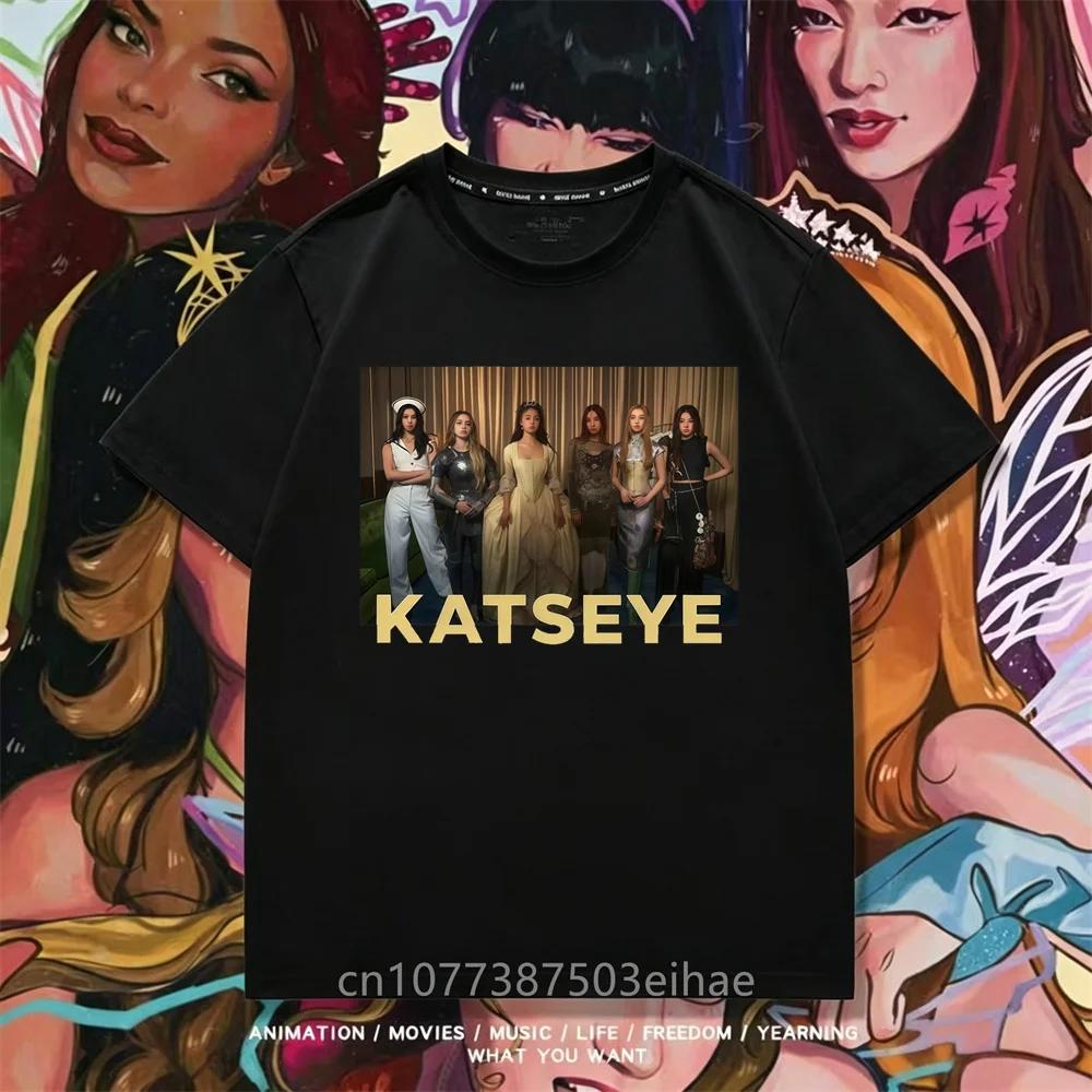 Katseye Unisex Shortsleeved Tshirt for Boys and Girls Featuring Kpop Styles Like Megan Daniella Manon Lara Sofia and Yunchae