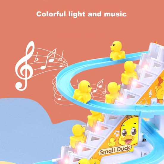 Electric Duck Toys Hand-eyes Coordination Broken-proof Festival Gift Electric Duck Climbing Stairs Toy for Relax