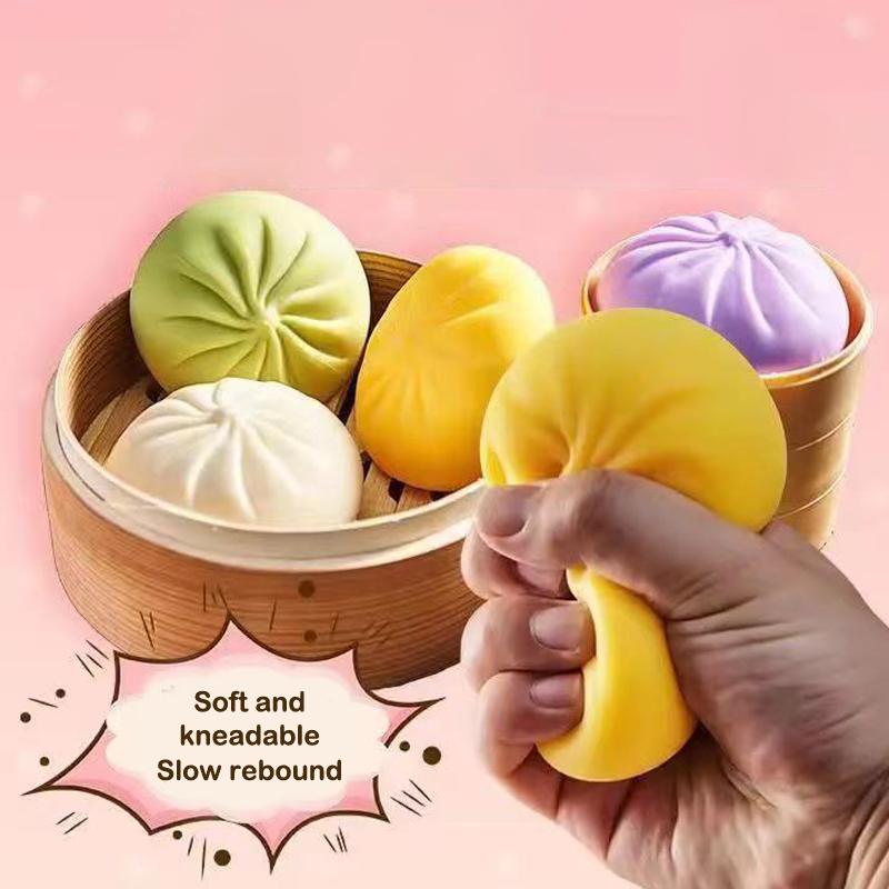 Гигантские пельмени Сквиши Игрушки для снятия тревоги Фиджет-игрушка Симуляция еды Паровой пирожок с начинкой Мягкое сжимание Тесто-игрушка для снятия стресса