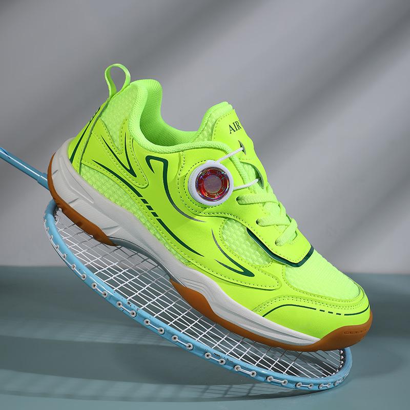 Children's Badminton Shoes Rotary Buckle Boys' Tennis Shoes Girls' Lightweight Training Sports Shoes