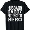 Мужская футболка Муж Папа Защитник Герой - Смешной подарок для папы