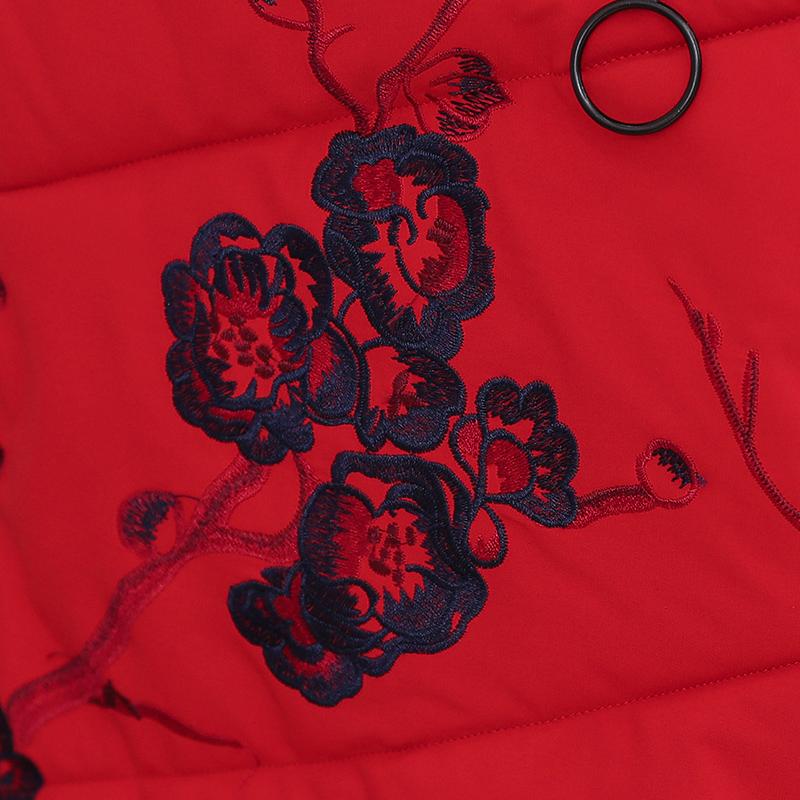 Women's Winter Jacket Hooded Embroidery Plus Size Coat Female Casual Thick Long Parkas