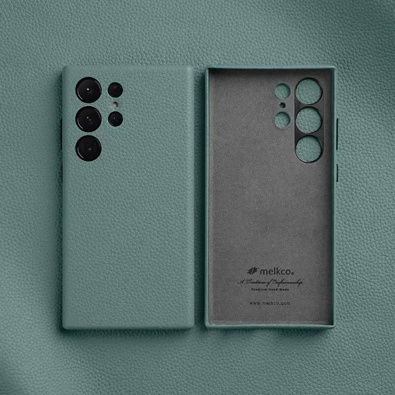 Melkco 100% Натуральная Кожа Чехол Для Samsung Galaxy S24 S25 S26 Ultra Plus S26+ Премиум Люксовые Чехлы Модный Коровья Кожа Бизнес Обложка