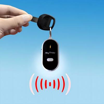 Yousheng 2Pcs Key Finder Key Brake Whistle Remote Control Flashing Key Tracker Device Portable Waterproof Anti Lost Key Ring Holder