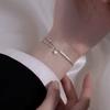 Серебряный браслет-звезда 925 пробы для женщин Корейский модный дизайнерский ювелирный аксессуар Подарок на вечеринку, свадьбу, праздник