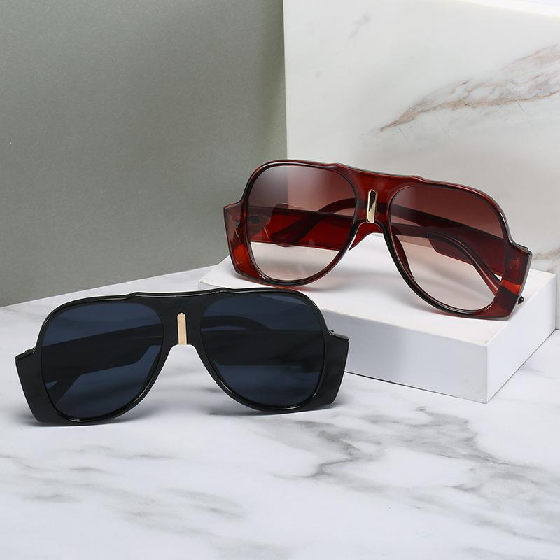 Large Frame Sunglasses, European And American Fashion G Home, The Same Glasses, Wide Legs, Funny Personalized Women'S Sunglasses