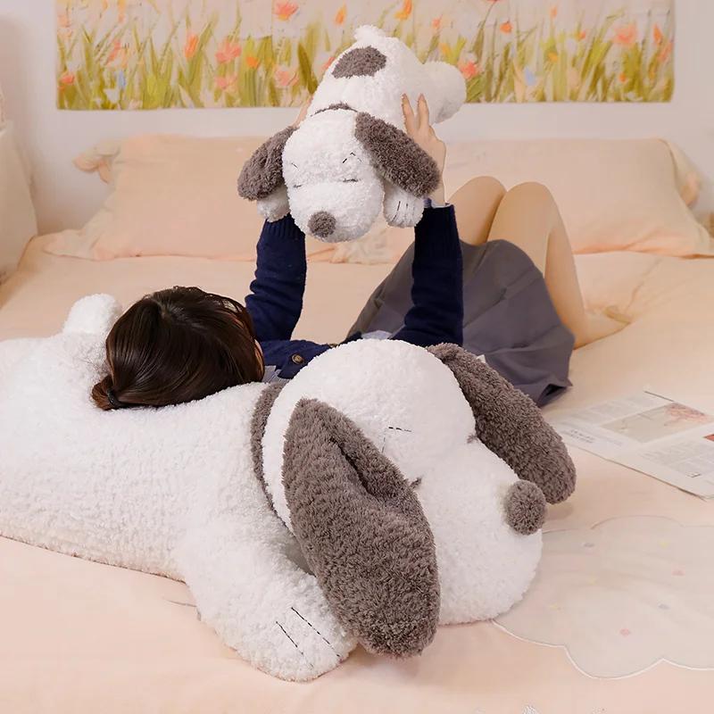 Мультяшная спящая собака, плюшевая игрушка, щенок, мягкая обнимающаяся подушка, мультяшная игрушка в виде животного, подарок на Рождество и день рождения для маленьких девочек
