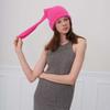 Elastic Rabbit Ears Cap Korean Style Solid Color Knitted Hat Personality Bunny Pullover Cap  Gifts