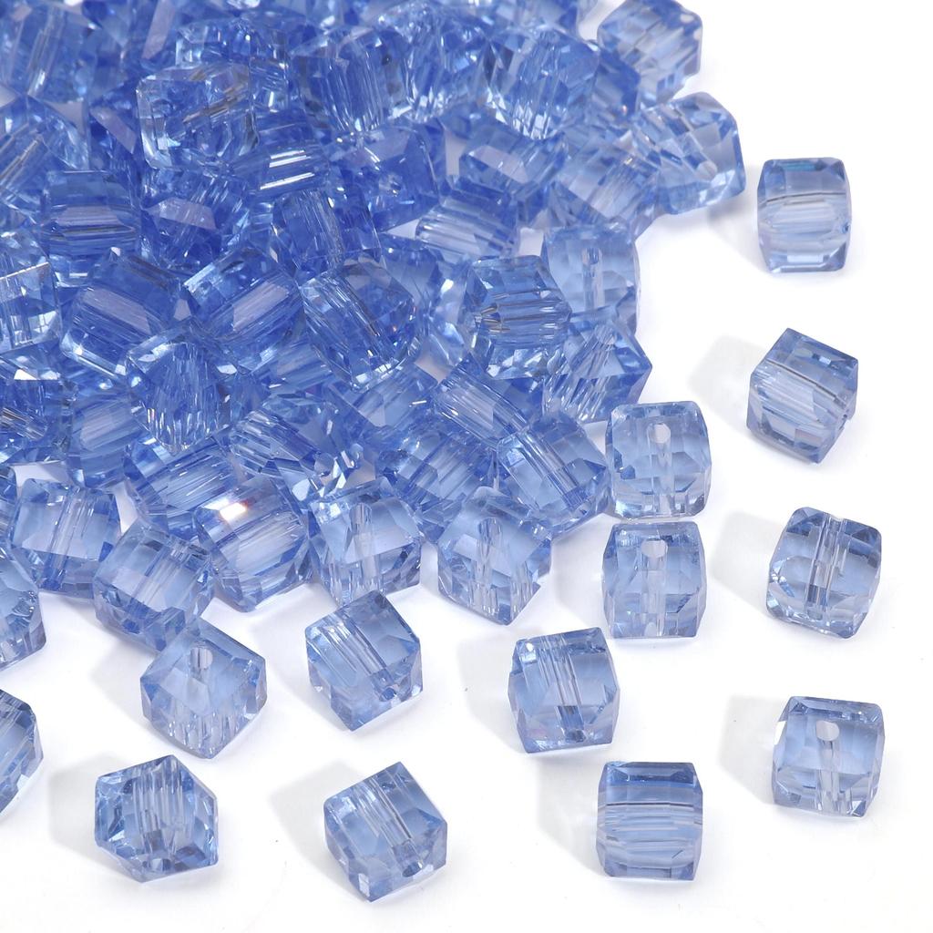 Прозрачные стеклянные хрустальные квадратные бусины разных цветов для изготовления бижутерии своими руками