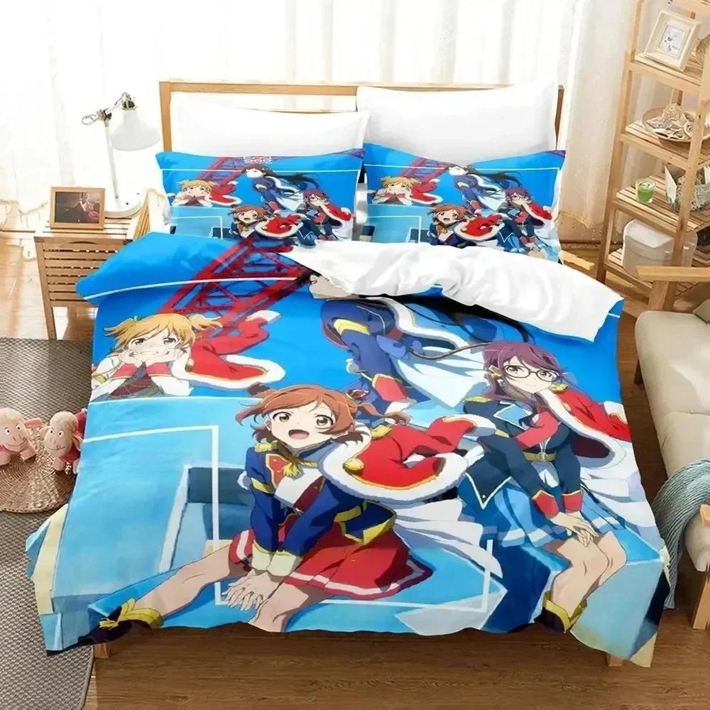 New 3D Print Anime Revue Starlight Comfortable Duvet Quilt Cover Pillowcase Bedding Set Children Bedroom Decoration Home Textile