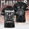 Мужская футболка с 3D-принтом Rock Manowar Band, Харадзюку, Хип-Хоп, Спортивная, С коротким рукавом, Летняя, Для улицы, Фитнеса, Быстросохнущая, Дышащая