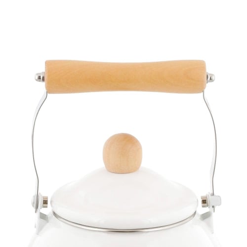 Bestco Kettle, Enamel, 1.8L, Induction and Gas Compatible, White, NQ-0255, Bran