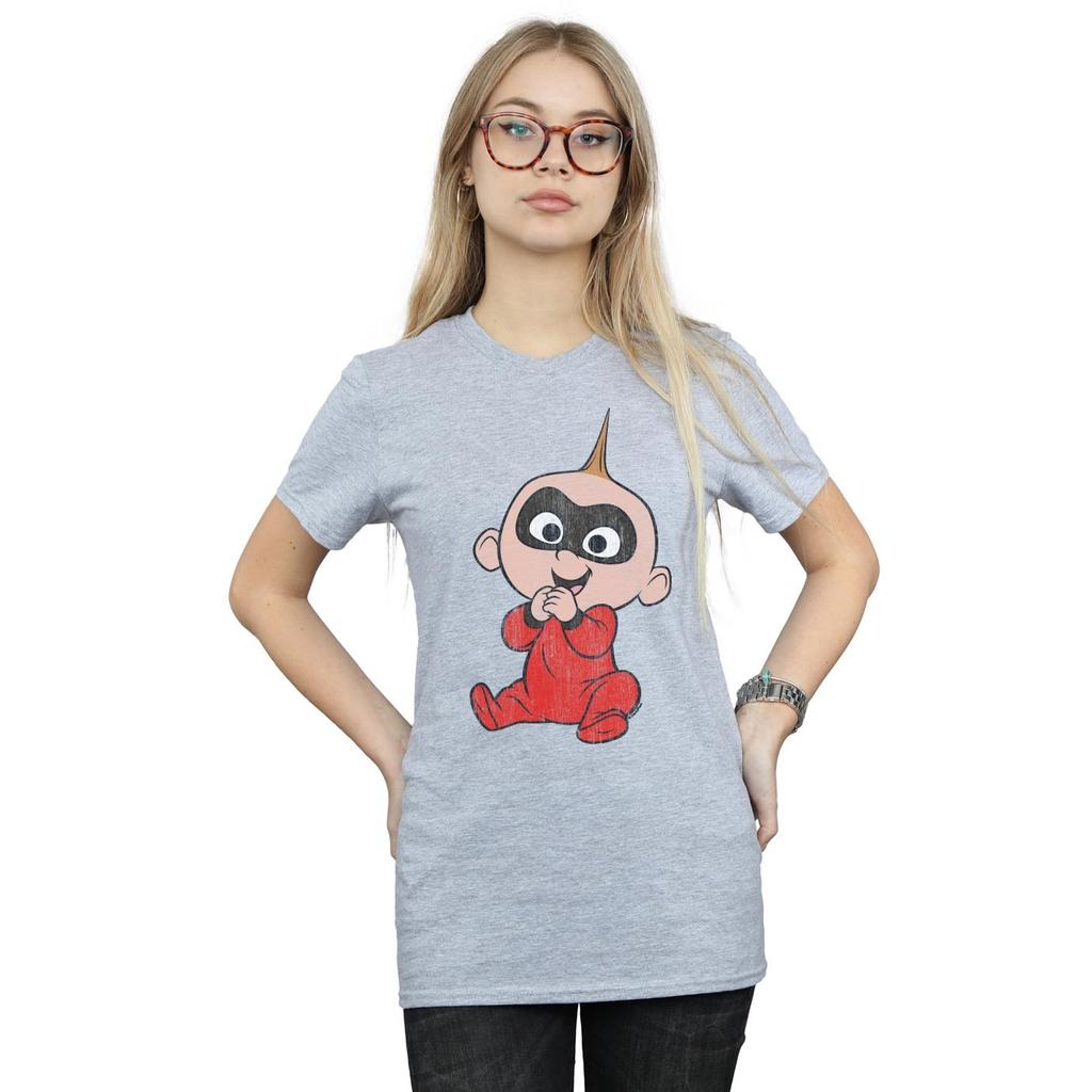 Disney Womens/Ladies Incredibles 2 Jack Jack Cotton Boyfriend T-Shirt