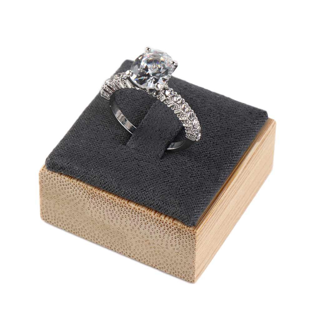Display Earrings Rings Organizer Wedding Ring Box Ring Holder Case Wooden Jewelry Show Props