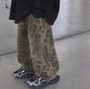 Детские корейские брюки с леопардовым принтом в стиле ретро с широкими штанинами: Мода осень-зима 2024 для мальчиков и девочек