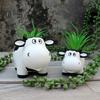 2 шт., смоляной горшок в форме коровы, горшок для суккулентов в виде животных, настольное украшение, цветочный горшок в виде мультяшной коровы для мини-растений, цветок кактуса