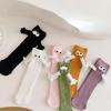 Летние хлопковые милые носки с магнитной тягой, детские носки, летние однотонные носки среднего размера, семейные носки, носки для девочек