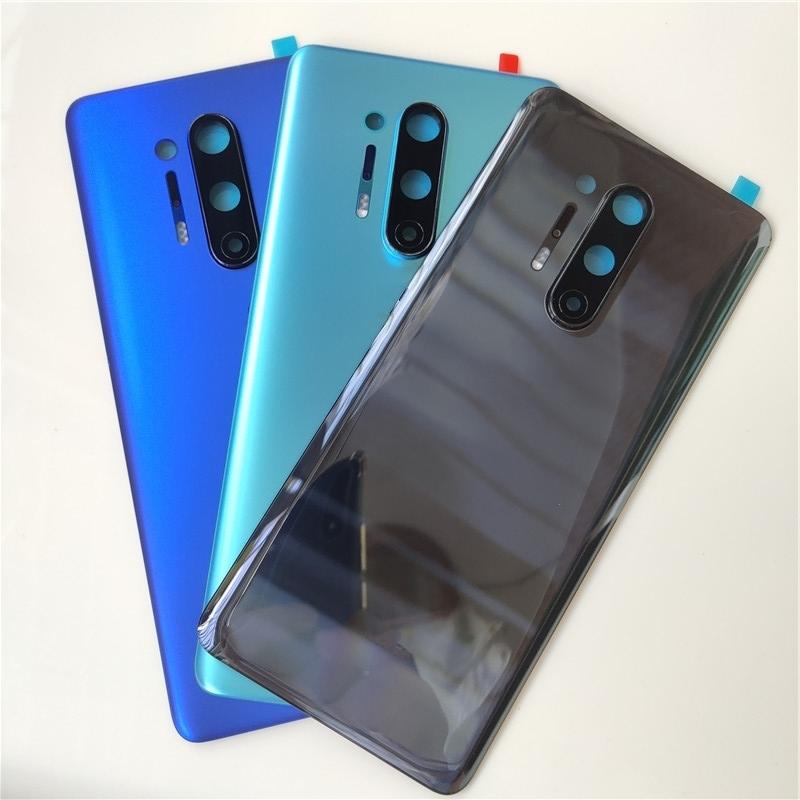 Задняя крышка аккумулятора Задняя стеклянная крышка для Oneplus 8 Pro Корпус крышки аккумулятора с объективом камеры для One plus 8 Pro