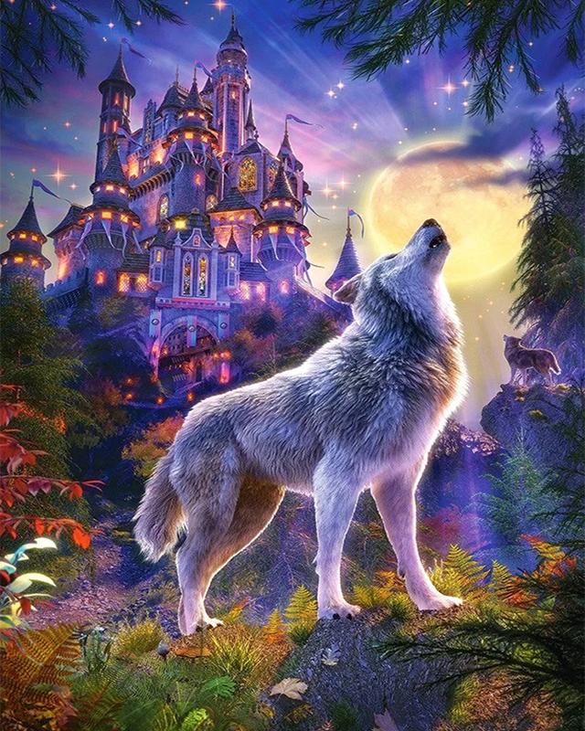 5D алмазная живопись волк полный квадратный круглый художественный горный хрусталь Алмазная вышивка животное Ловец снов мозаика вышивка крестиком домашний декор