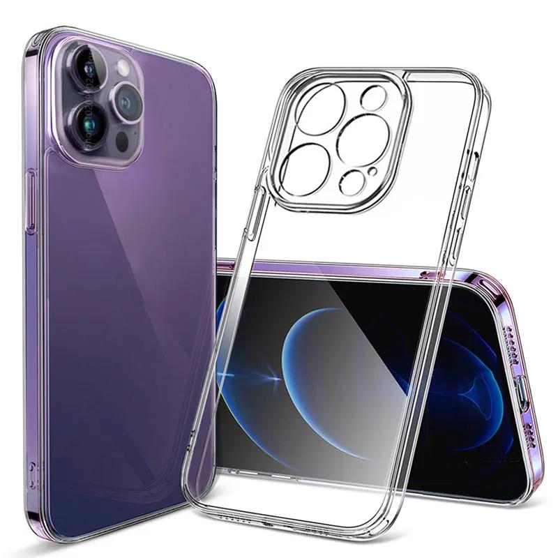 Противоударный кристально чистый чехол для телефона iPhone 14 12 11 13 Pro Max Plus, мягкий силиконовый чехол-бампер
