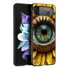 Модные ресницы Глаза Жесткий ПК Чехол для телефона Для Samsung Galaxy Z Flip 7 6 5 4 Черная Крышка Для Galaxy Z Flip3 Складной Fundas Чехол