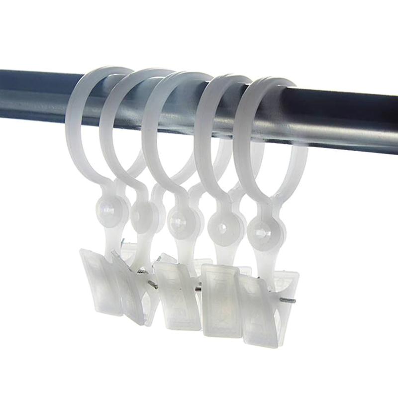 10Pcs Plastic Curtain Buckle Clip White Curtain Tie Buckles Home Supplies