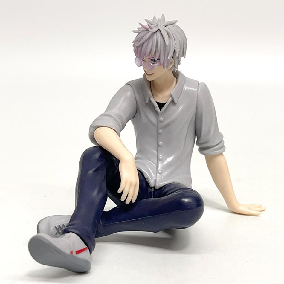 Новое Аниме Статуэтка Сатору Годжо Фигурка Магическая Битва Гэто Сугуру Сидячая Поза Фигурки Действия ПВХ Модель Тюремного Царства Кукла Игрушки