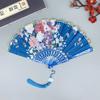 Silk Cloth Gold Edge Fans Chinese Traditional Dance Fan Chinese Style Fan Customized Handmade Folding Fan Decorative Fan