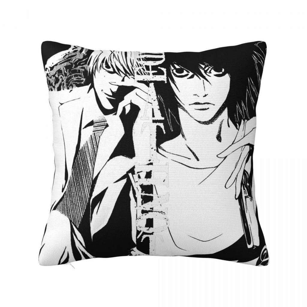 Anime Death Note Light Yagami Square Pillow Case Shinigami Cushion Covers Awesome Zippered Decor Pillowcase For Home 18"X18"