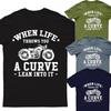 When Life Throws You a Curve Lean Into It Mens Oversized Womens T Shirt D P1 PR