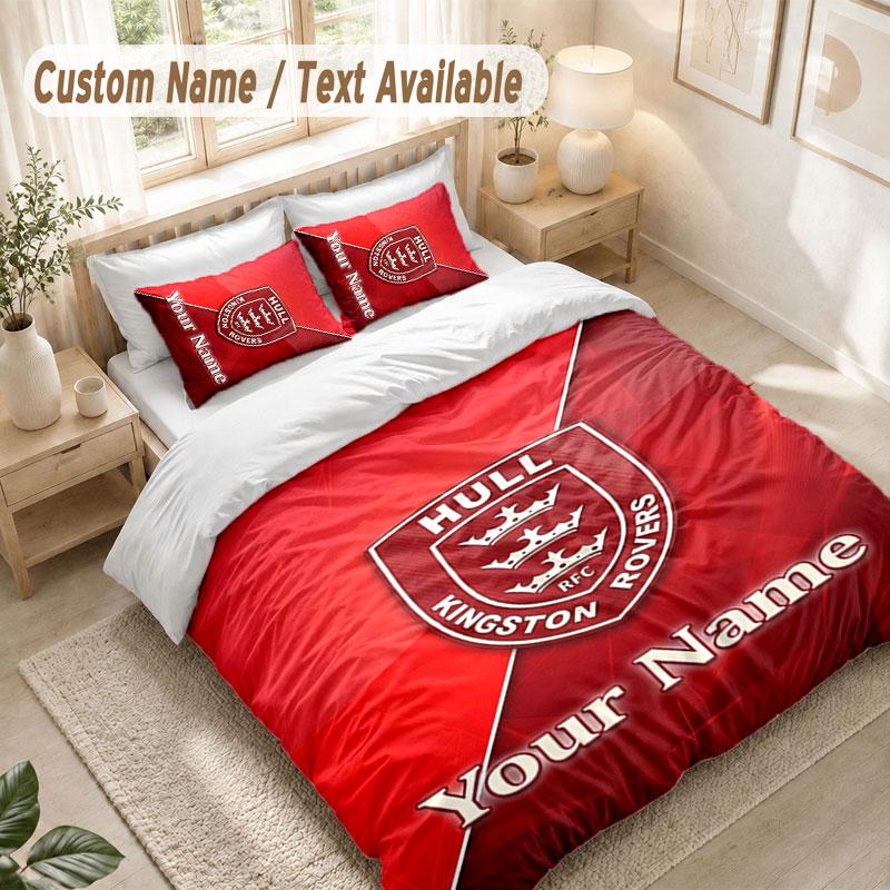 Custom Name Bedding Set 3 PiecesHull KR Print Duvet Cover + 2 Pillowcases Soft Bed Decor
