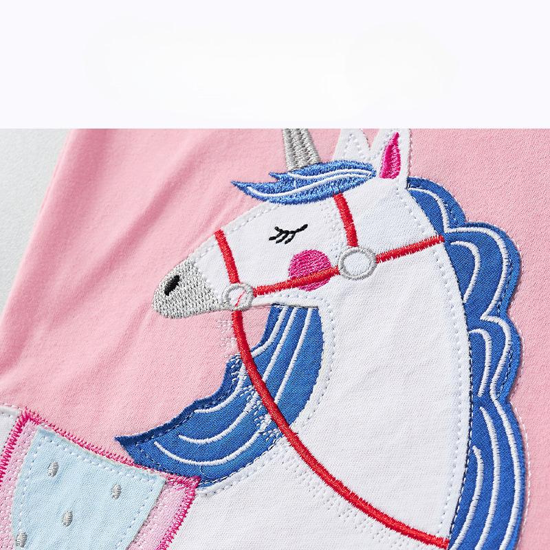 Children's Clothing Summer T-shirts Children's Cartoon Printed T-shirts Knitted Cotton Round Neck Boys' Tops