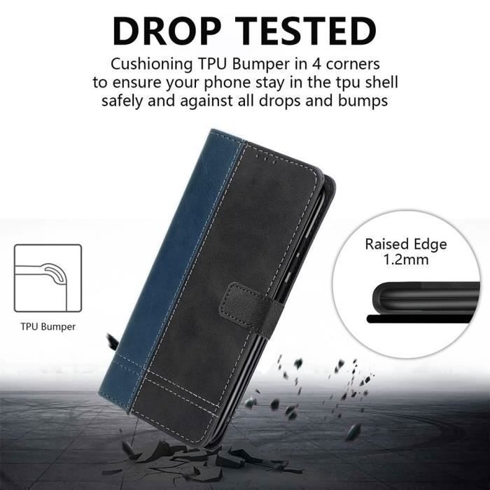Coque de protection - BOOLING - pour Samsung Galaxy A35 5G - Bicolore - Simili cuir - Antichocs 360°