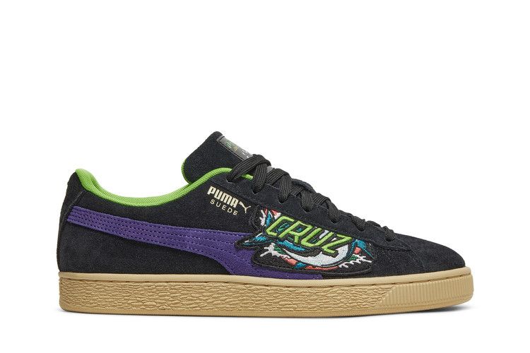 Men's Sneakers Puma Suede Santa Cruz Shark Puma Black/Green Flash/Deep Wisteria
