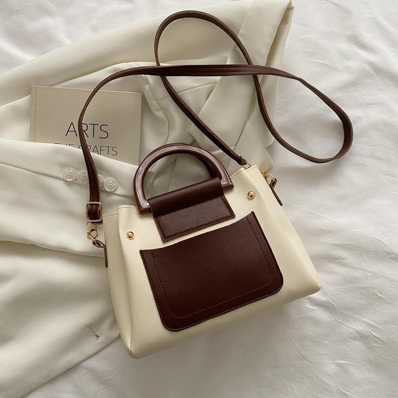 Текстурная контрастная цветная портативная маленькая сумка женская 2025 новая весенняя повседневная сумка-саквояж Бостон модная сумка на плечо интернет-знаменитости