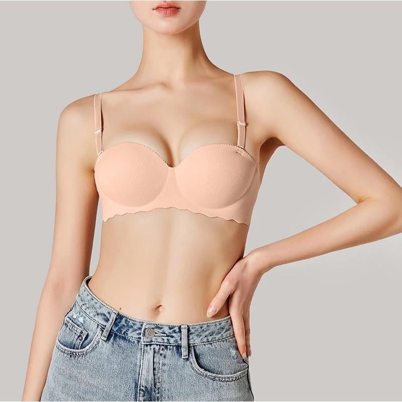 FINETOO Бесшовный бюстгальтер, удобное беспроводное нижнее белье для женщин, нескользящие бюстгальтеры без бретелек