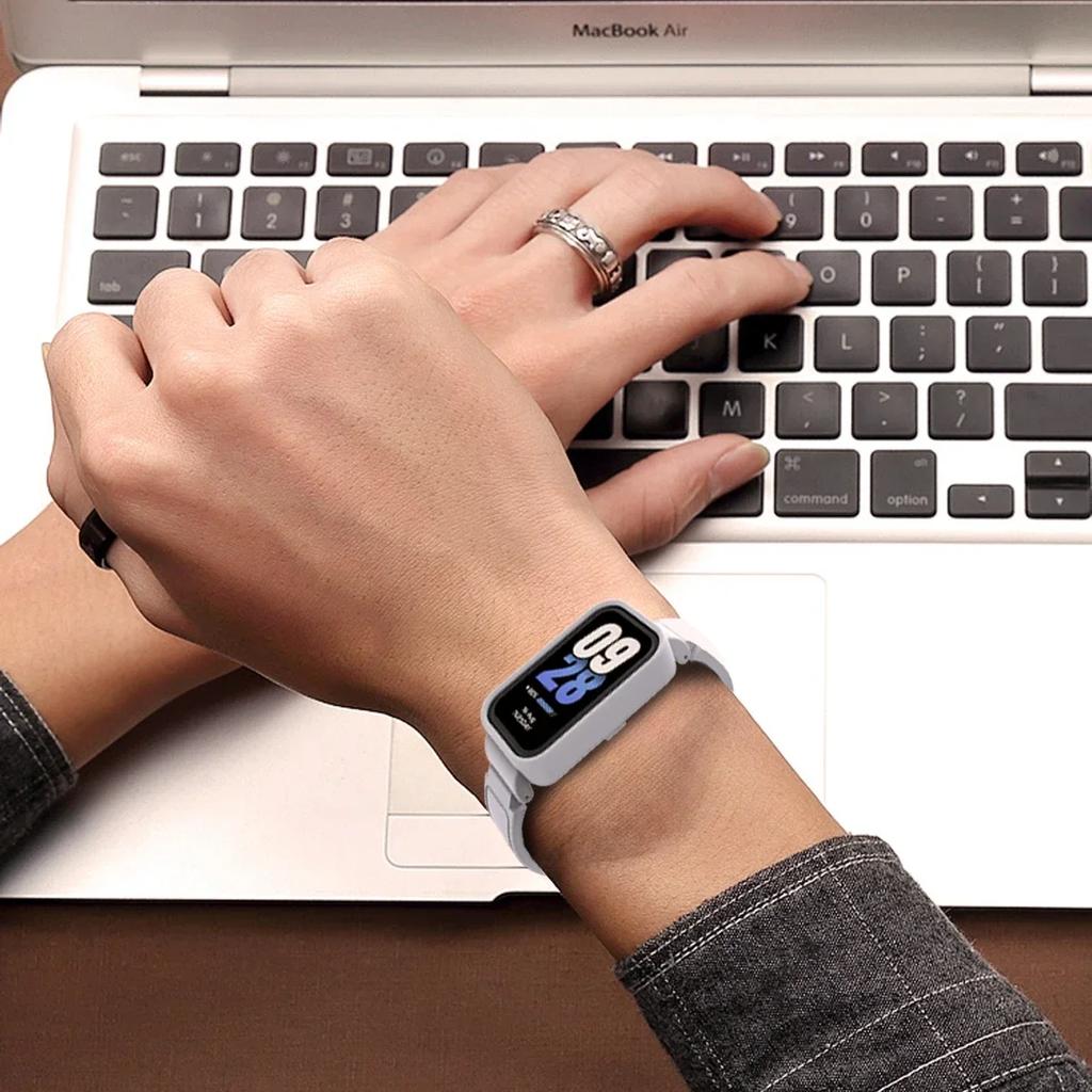 Силиконовый ремешок для часов для Redmi Smart Band 2, сменный спортивный браслет для Xiaomi Smart Band 8 Active, мягкий чехол, аксессуары