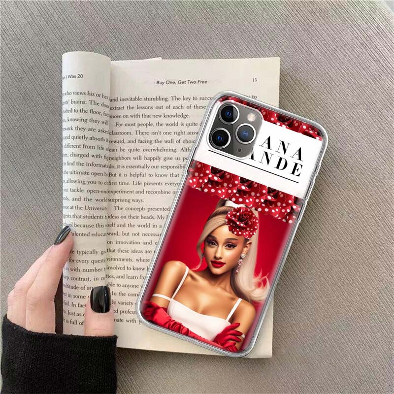 Чехол для телефона Ariana Grande для Apple iPhone 12 13 Mini 14 15 Pro 17 Pro Max Air 11 16E 16 Plus Прозрачный TPU Pro