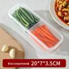 Толстая прозрачная коробка для хранения продуктов с отделениями для морозильной и холодильной камер